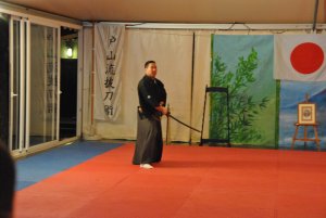 Enbu Taikai (Exhibición), Sang Kim sensei realizando Toyama-Ryu Kata
